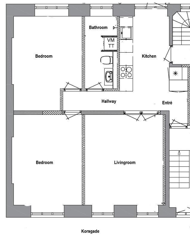 Korsgade Apartments Kopenhag Oda fotoğraf